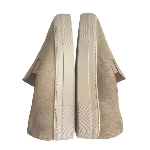 Frame Denim Le Ren Tan Suede Platform Slip On Womens Shoes 37.5/US 7 WORN ONCE - Picture 6 of 10